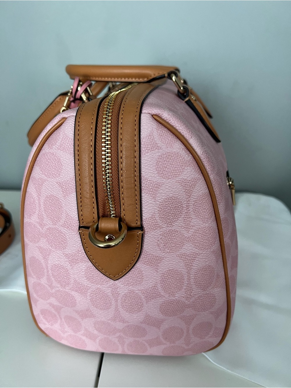 Coach Large Rowan Satchel In Signature Canvas With Charms & Wallet - Picture 13 of 14